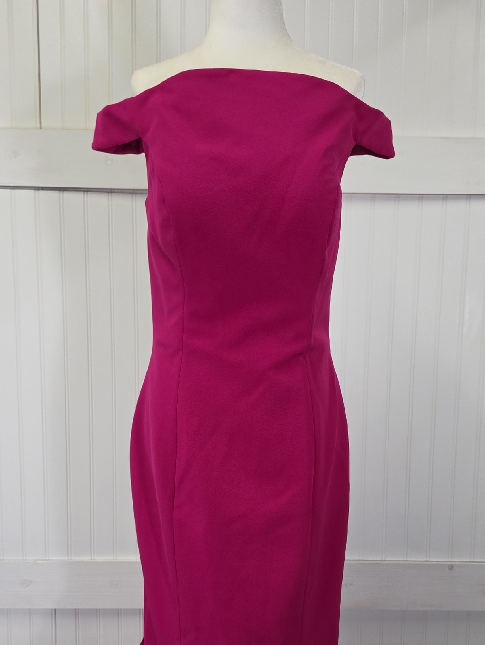 Alexander By Daymor NEW Fuchsia Pink Petal Skirt Maxi Gown Dress Size 6 M1279 - Picture 2 of 15